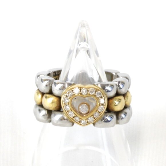 CHOPARD 18k Yellow Gold Diamond Ring - Picture 1 of 9